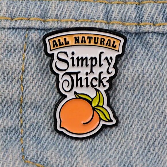 3 for $20** (all individual pins!) Simply Thick Peach Cheeky Pin - Picture 1 of 3